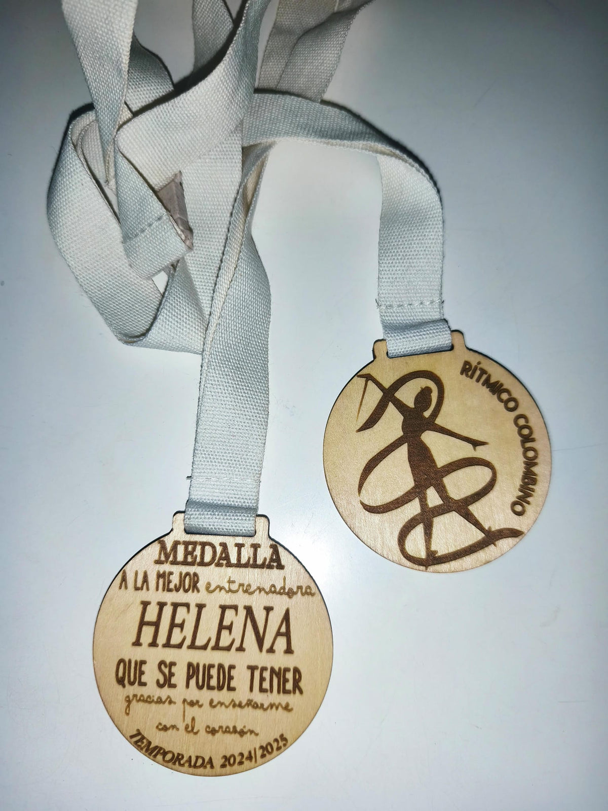 Medalla grabada gimnasia rítmica