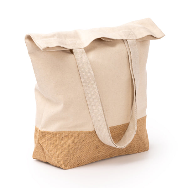 Bolsa RAÍCES | Algodón Reciclado y Yute Personalizada