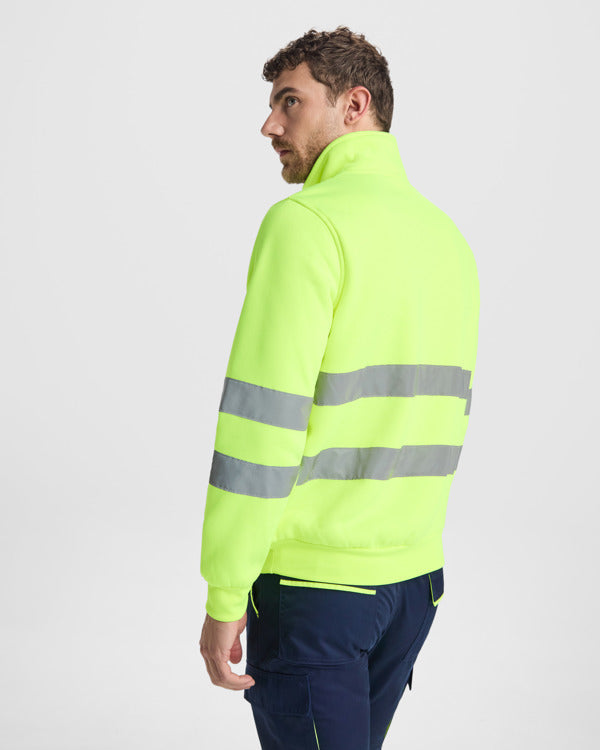 Sudadera FORTALEZA | Alta Visibilidad con Media Cremallera Personalizada