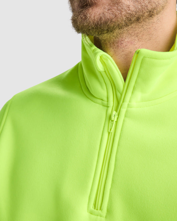 Sudadera FORTALEZA | Alta Visibilidad con Media Cremallera Personalizada