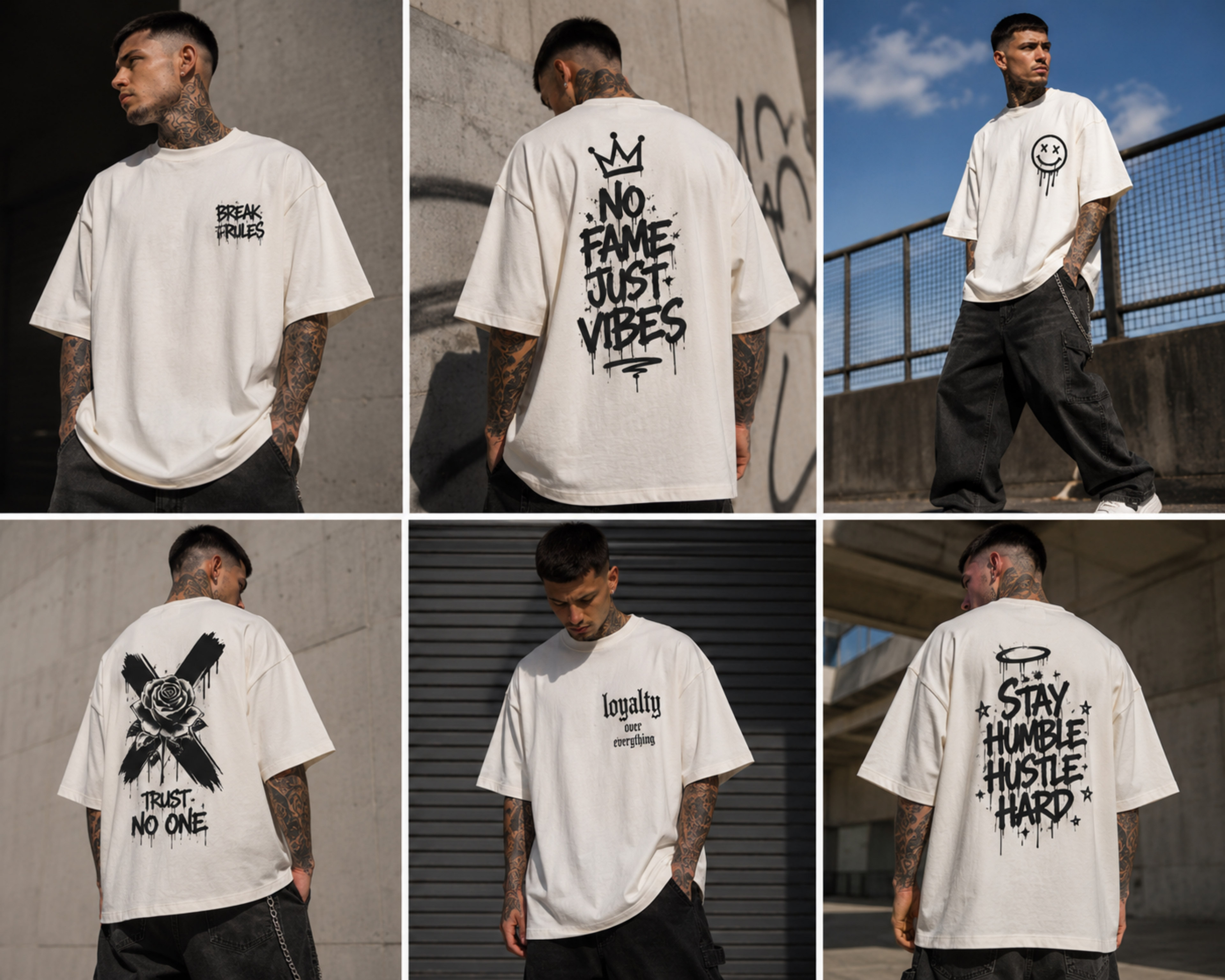 Camiseta oversize "callejera" 210gr