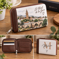 Cartera ÁMBAR | Cartera de Polipiel Marrón Personalizada con Cremallera