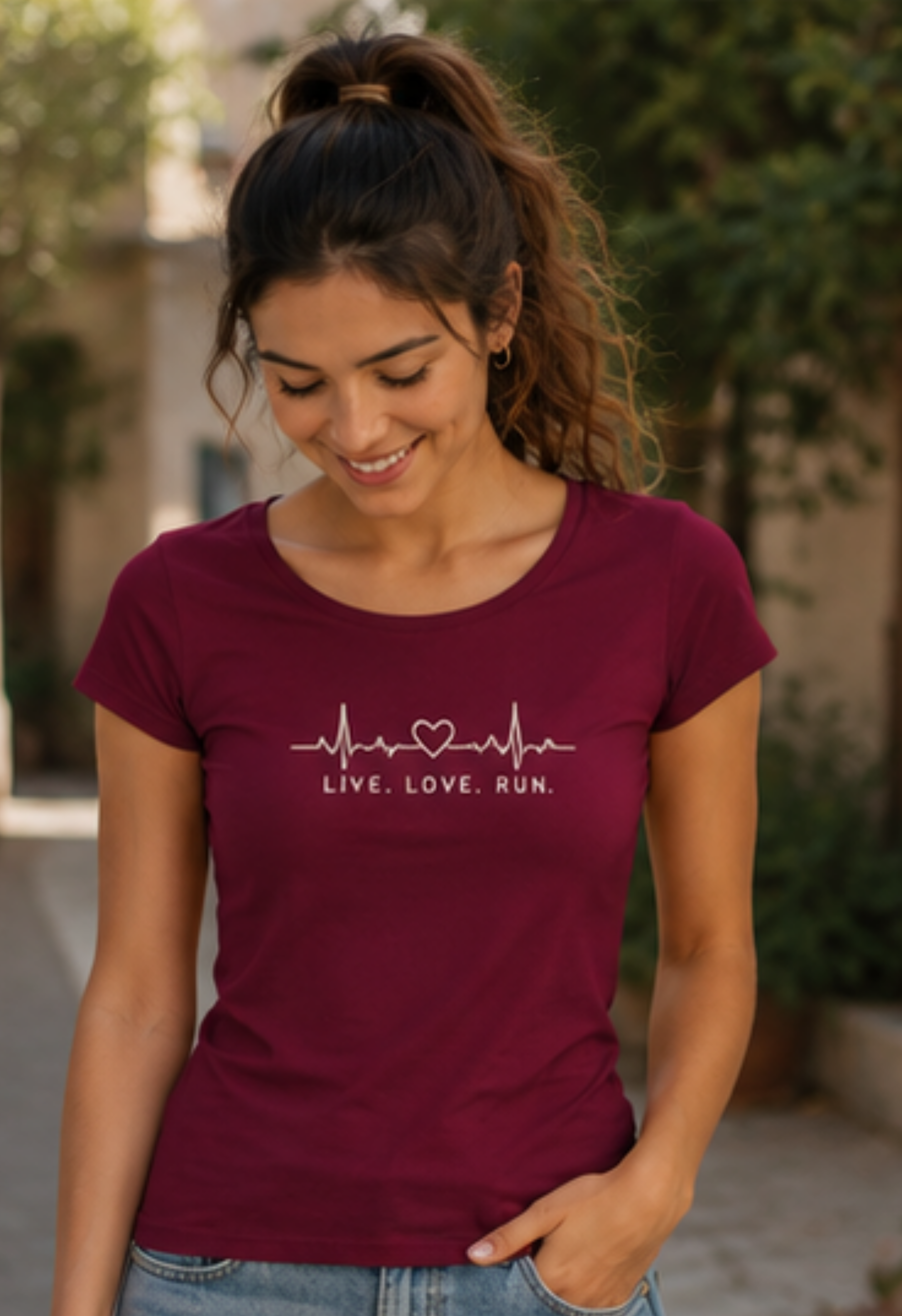 Camiseta mujer manga corta entallada "fire"