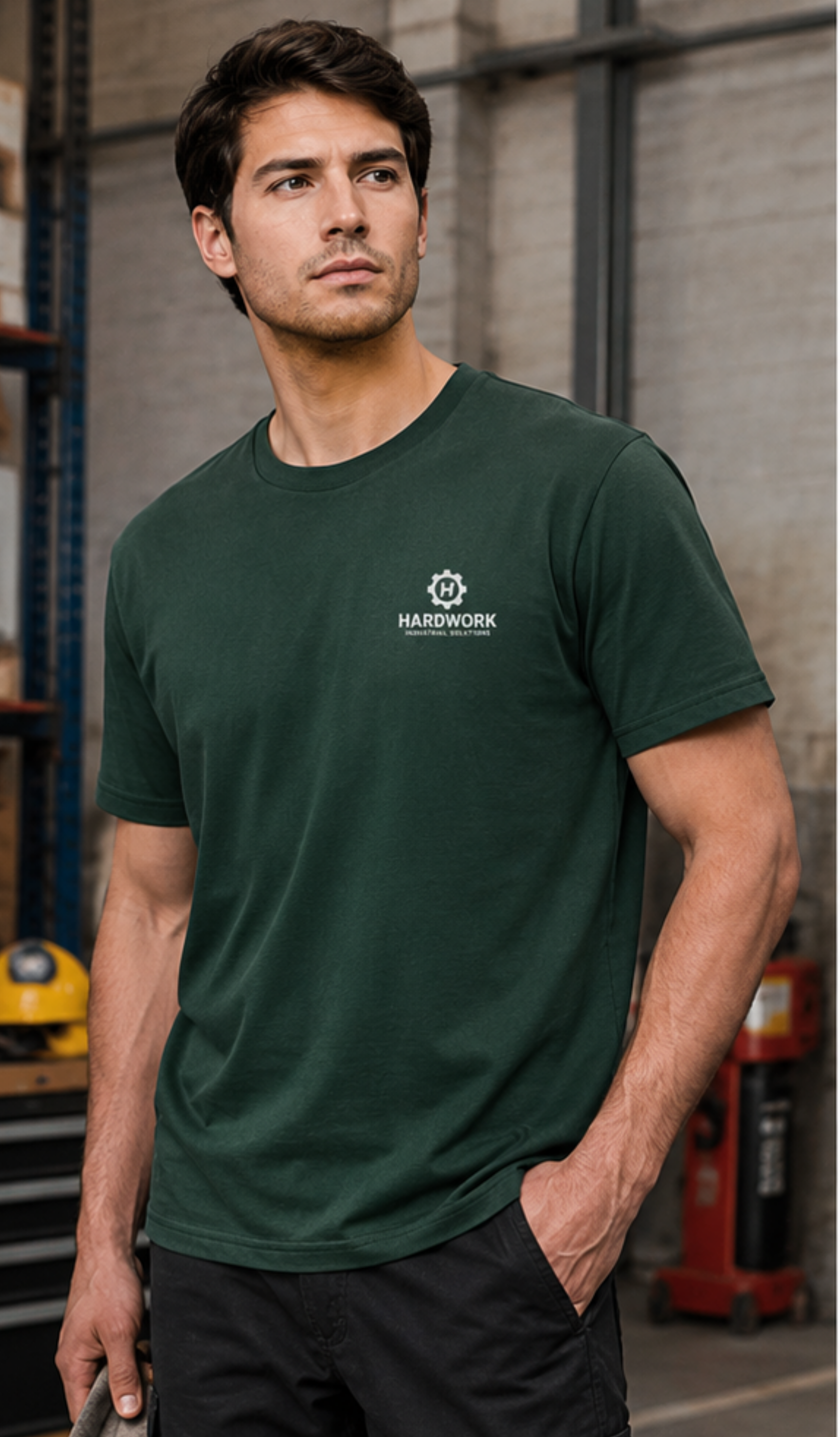 Camiseta manga corta "hardwork" 180gr