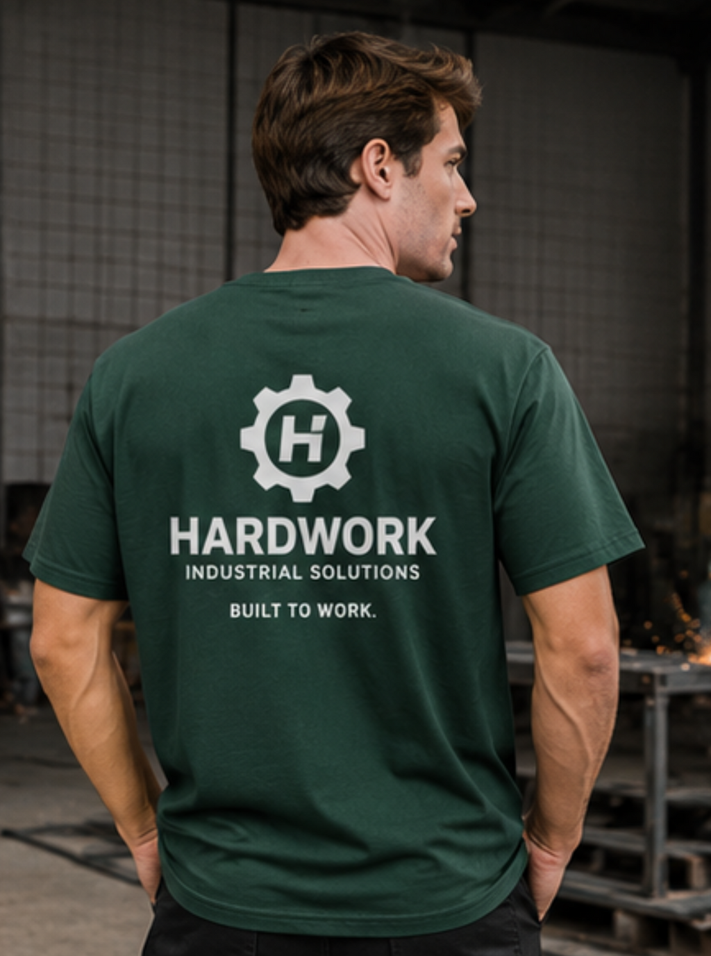 Camiseta manga corta "hardwork" 180gr