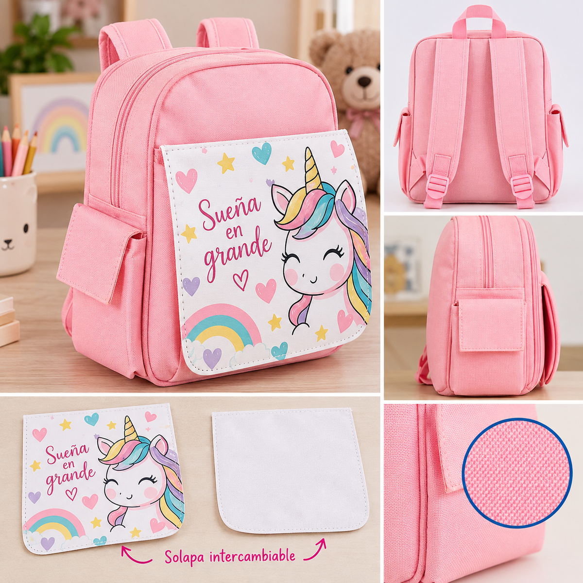 Mochila AVENTURITA | Mochila Infantil Personalizada con Foto o Nombre