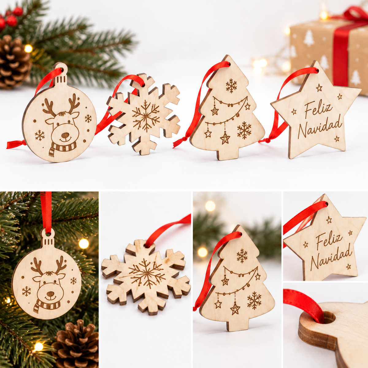 Adorno JINGLE | Adorno de Navidad de Madera Personalizado