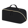 Neceser GLAM negro cerrado con cremallera dorada
