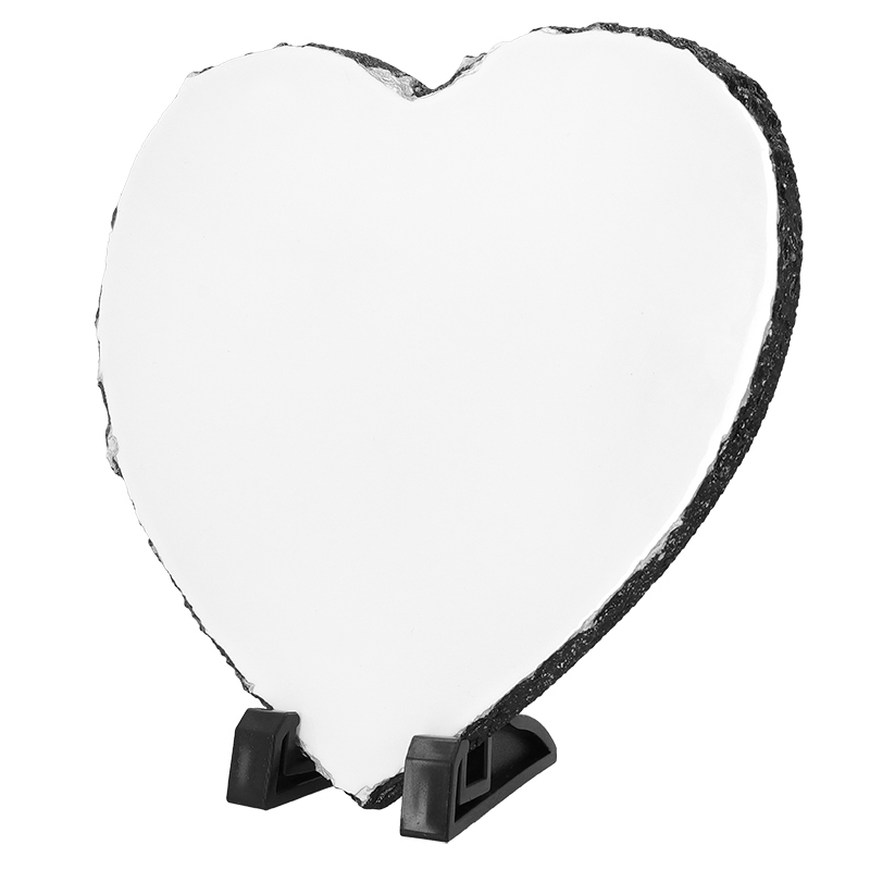 Pizarra corazón blanca con soportes