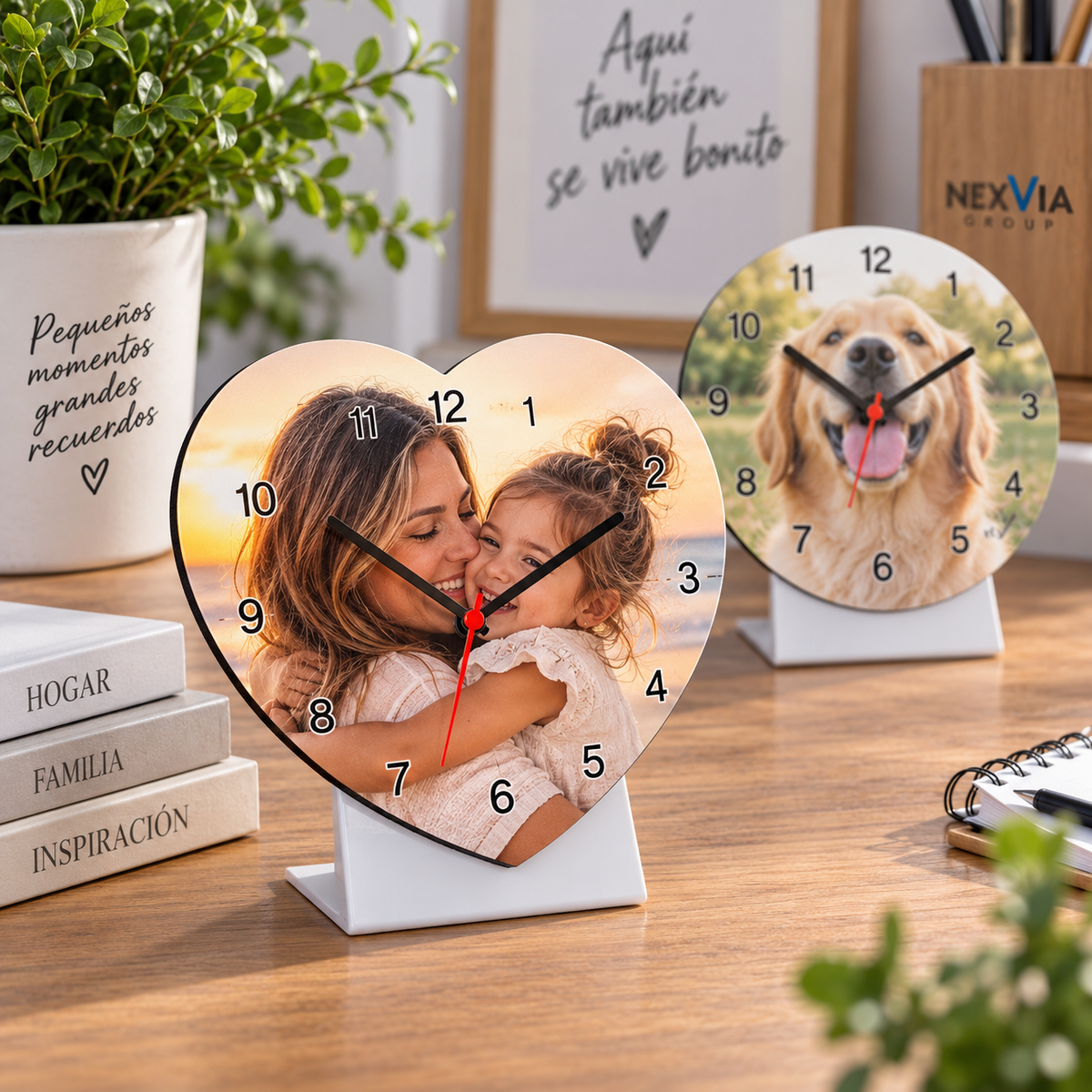 Reloj LATIDO | Reloj de Sobremesa de Madera Personalizado