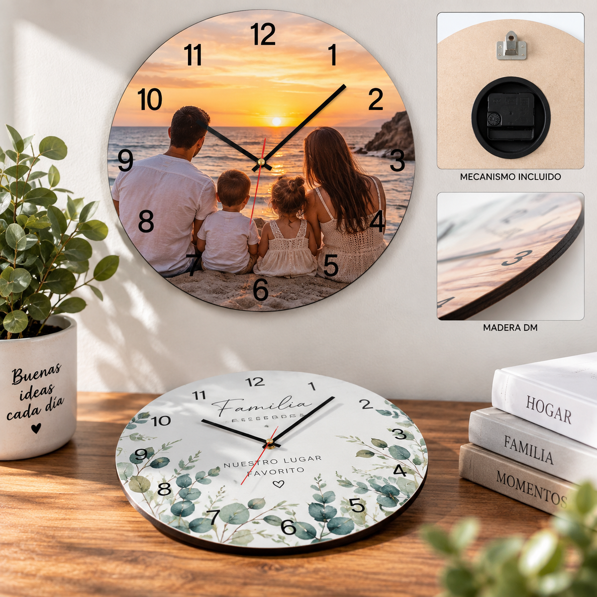 Reloj ETERNUM | Reloj de Pared Personalizado de Madera