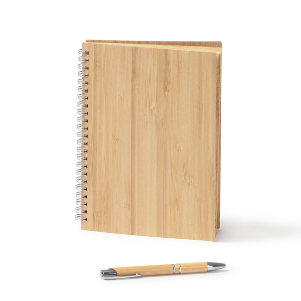 Set RAÍZ libreta A5 de bambú y bolígrafo a juego