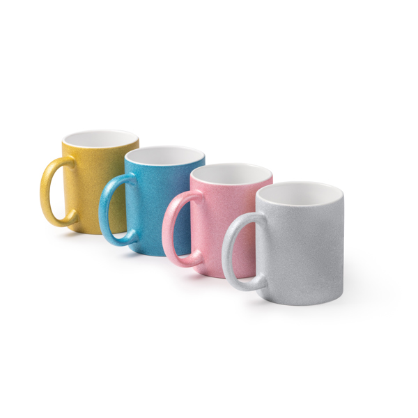 Tazas glitter en cuatro colores